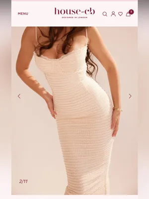 House of CB cream maxi dress thumbnail 4