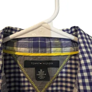 Tommy Hilfiger Button-Up‎ Shirt Womens Medium Blue White Gingham Check Long thumbnail 3