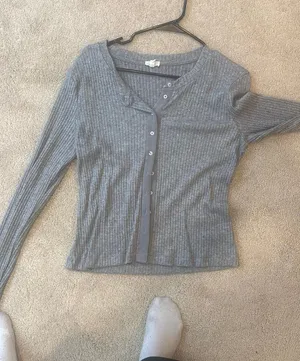 Aerie silver button up  thumbnail 1