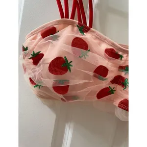 NWT Retro Stage 1950’s Lace Strawberry Tankini Top - Women’s Size XL thumbnail 2