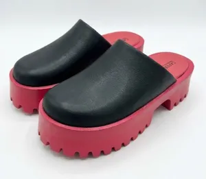 Cape Robbin Black Upper with Hot Pink Platform Clogs thumbnail 1