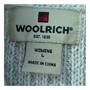 Woolrich Sweater Vest Womens Size L Tan Cable Knit Ramie Cotton Button Up Vintag thumbnail 2
