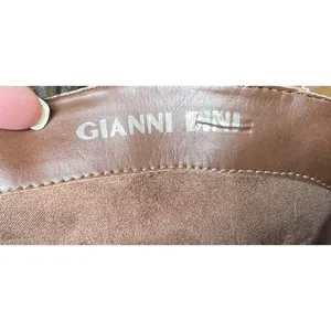 Gianni Bini Steampunk Boots Size 5.5 Mid Calf Low Heel Brown Leather Wrap Strap thumbnail 11