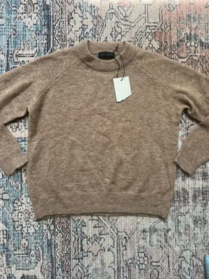 Zara Women's NWT Alpaca and Wool Blend Brown Crew Neck Sweater Size Medium thumbnail 6