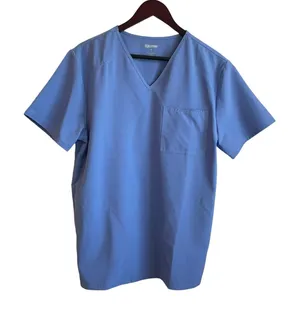 Scrubstar Women Scrub Top M Blue‎ Medical Uniform Nurse Workwear Dental Casual thumbnail 1