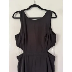 NWT Lulus Moments to Remember Black Sleeveless Wide-Leg Cutout Jumpsuit Size XL thumbnail 6