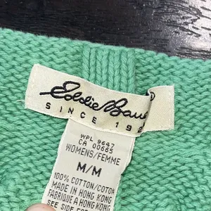 Eddie Bauer Cable Knit Green Pullover Sweater Size Medium 90s Vintage Casual thumbnail 3