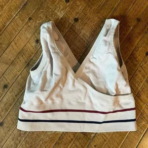 Zyia active blossom striped crossover waffle blush pink bra thumbnail 2