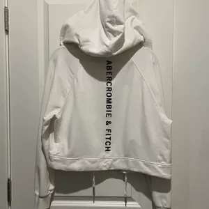 Abercrombie logo white zipper hoodie jacket thumbnail 2