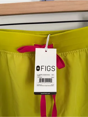 Figs 3XL Tall NEW Zamora Scrub Joggers Neon Yellow Doctor Nurse Dentist thumbnail 3