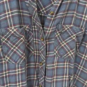 Abercrombie & Fitch Blue Cotton Flannel thumbnail 3