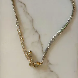 Gold color 2 strings Horseshoe Pendant Necklace thumbnail 3