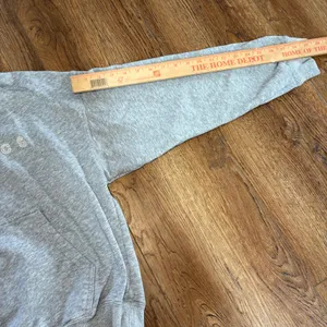Fabletics Embroidered‎ Hoodie Gray Sweatshirt Womens Medium Athletic Activewear thumbnail 4