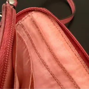 Coach Coral Daisy Leather Double Zip Wallet Wristlet thumbnail 13