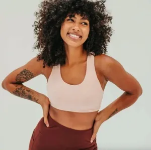 Senita Athletics Pink Strappy Sports Bra thumbnail 1