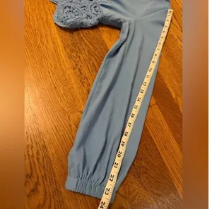 Nwt two piece wide leg pants and long sleeve matching top size M thumbnail 15