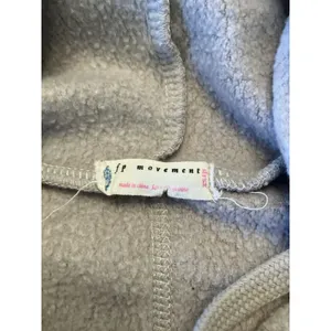FP Movement Women's Gray Fleece Pullover Hoodie Logo Pockets Relaxed Fit XS thumbnail 3
