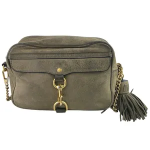 Rebecca Minkoff Women's Brown Brushed Pebbled Leather Chain Strap Crossbody Bag thumbnail 2