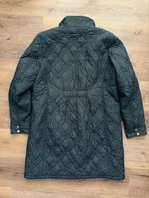 Lands’ End Black Quilted Puffer Coat thumbnail 5