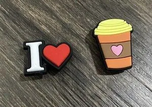 I Love Coffee Charm For Crocs - 2 Pieces thumbnail 1