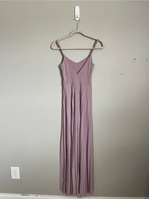 ASOS | Mauve Purple Spaghetti-Strap Pleated Maxi Dress Sz 0 thumbnail 7