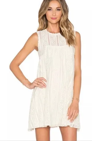 Free People Tu-Es-La Lace Sleeveless Mini Dress XS thumbnail 1