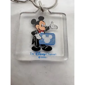Vintage‎ Disney Channel Mickey Mouse Tuxedo Acrylic Keychain Hong Kong Retro 90s thumbnail 4