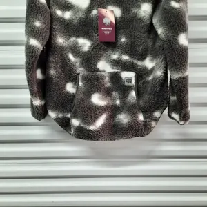 Buffalo Outdoors Sherpa Fleece Jacket Womens Large Gray Tie Dye Cozy Sweater thumbnail 5