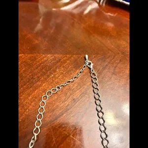 Very large chunky jewelry silver tone chickos fashion jewlery necklace thumbnail 5