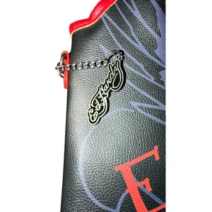 Ed Hardy Panther Tattoo Tote Bag Black Red Shoulder Purse Built-In Zip Pouch thumbnail 3