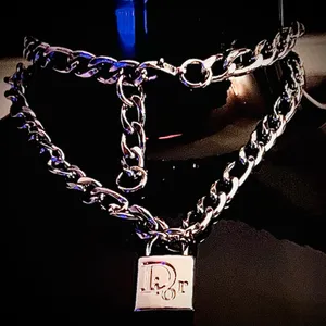 Dior Silver Lock Necklace thumbnail 1
