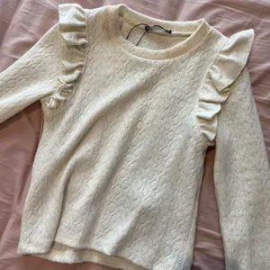 Zara Long Sleeve Ruffle Sweater Top thumbnail 1