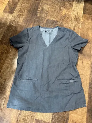 Figs Gray Scrub Set Pants and Top thumbnail 10