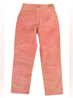 American Eagle Mom Straight Corduroy Jeans High Rise Dusty Rose Pink Size 10 thumbnail 3