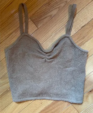 Madewell Camel Knit Top thumbnail 1