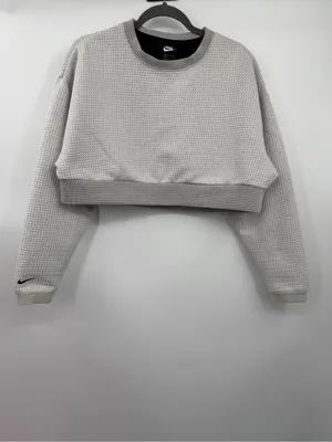 Nike Sportswear City Ready Tech Pack Cropped Sweatshirt Womens S CJ9475-072 thumbnail 3