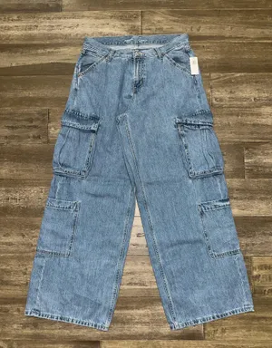 Old Navy Mid-Rise Baggy Wide-Leg Jeans Cargo thumbnail 1