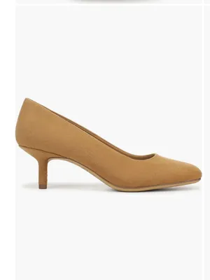 NEW Franco Sarto Linza Square Toe Pump 7 M, WARM CAMEL Kitten Heel thumbnail 5