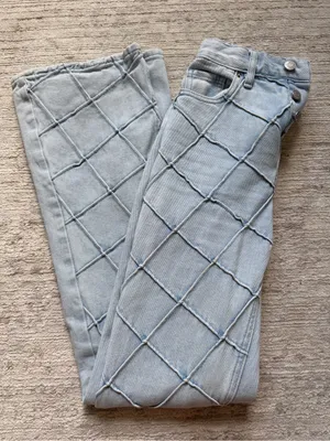 PacSun Light Blue Diamond-Detail Flare Jeans (Size 23) thumbnail 4