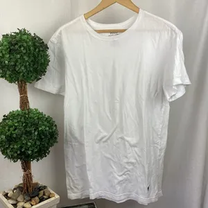 Ralph Lauren Polo White Short Sleeve Long Tee T Shirt Top L thumbnail 2