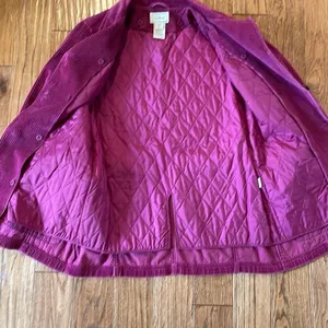 L.L. Bean pink corduroy lined jacket size medium thumbnail 9
