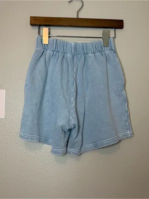 Aerie baby blue XXS shorts cotton summer relaxed fit oversized casual thumbnail 4