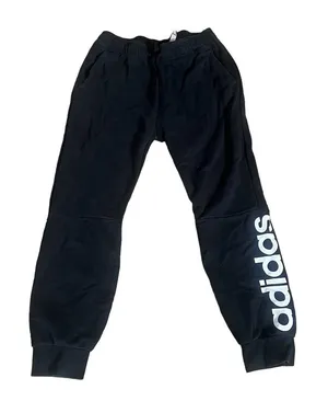 COPY - Adidas Essentials French Terry Logo Sweatpants Unisex M Black Elastic Wa… thumbnail 1