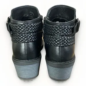 Jeossy Women's Faux Leather Ankle Boots Zipper Casual size 8 NRK23022 thumbnail 4