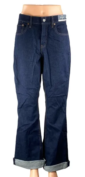 Abercrombie & Fitch The Bootcut Mid Rise Women's Blue Dark Wash Denim Jeans 30 thumbnail 1