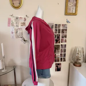 Nike Vintage Hot Pink Full Zip Track Jacket With White And Navy Side Stripes thumbnail 3