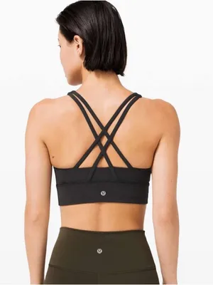 lululemon Energy Bra High - Neck Long Line Black Size 2 thumbnail 2