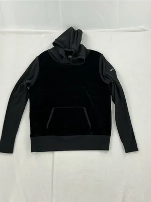 ALO Yoga Black Velvet Hoodie - Women's Sweatshirt 988 thumbnail 2