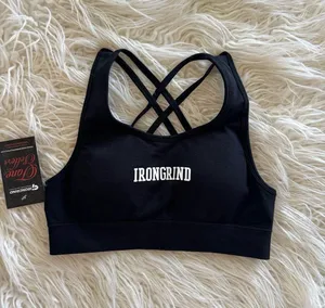 IronGrind Reborn Double Crossover Sports Bra Jet Black Size Small thumbnail 1