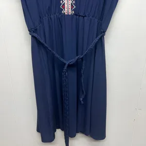 Old Navy Womens Dress Large Embroidered Flutter Sleeve Midi Stretch Boho Western thumbnail 6